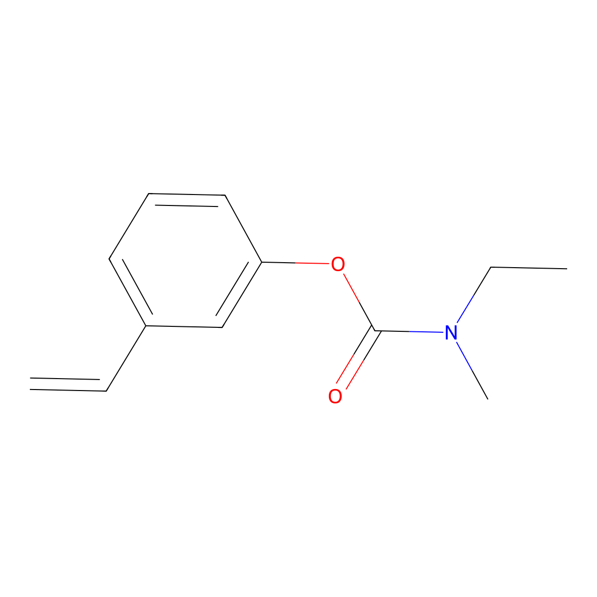 3-Ethenylphenyl ethyl(methyl)carbamate molecular structure, CAS 1346602-84-3