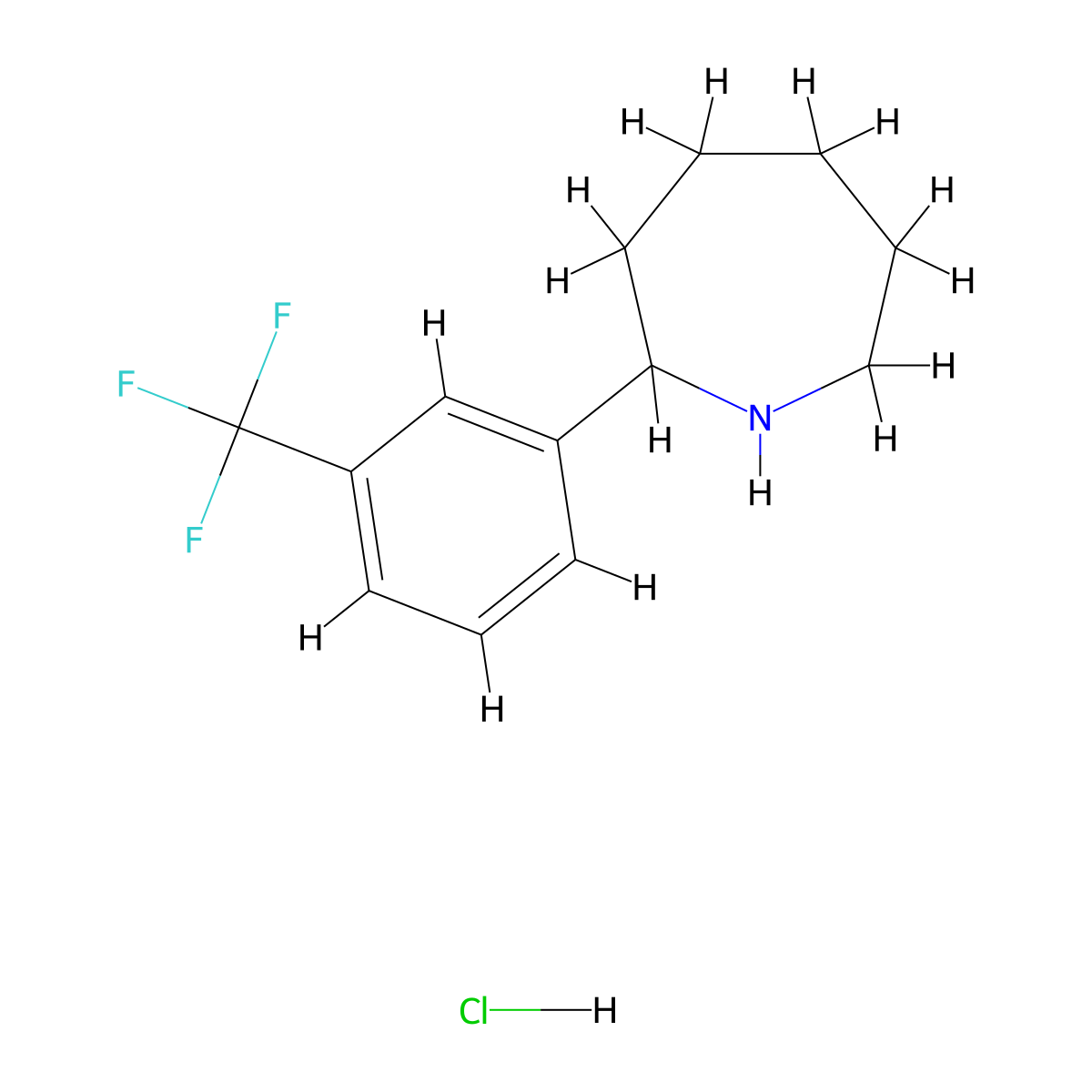 2-(3-(Trifluoromethyl)phenyl)azepane hydrochloride molecular structure, CAS 1346602-95-6