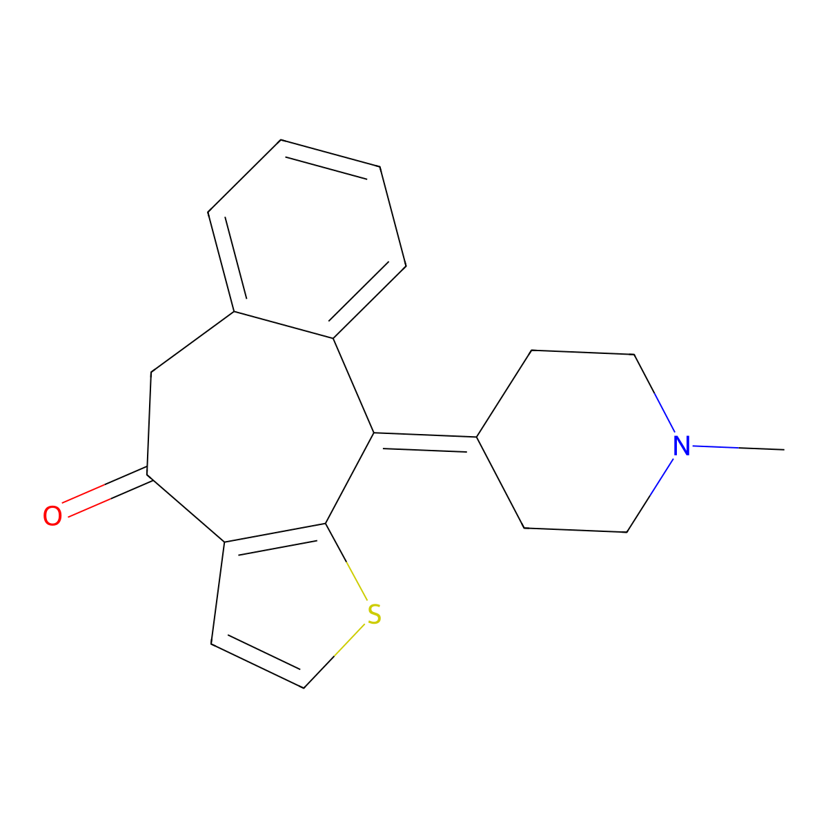 4-Oxo Ketotifen molecular structure, CAS 1346603-71-1