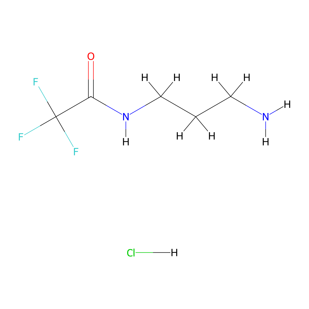 N-(3-aminopropyl)-2,2,2-trifluoroacetamide hydrochloride molecular structure, CAS 1346604-02-1