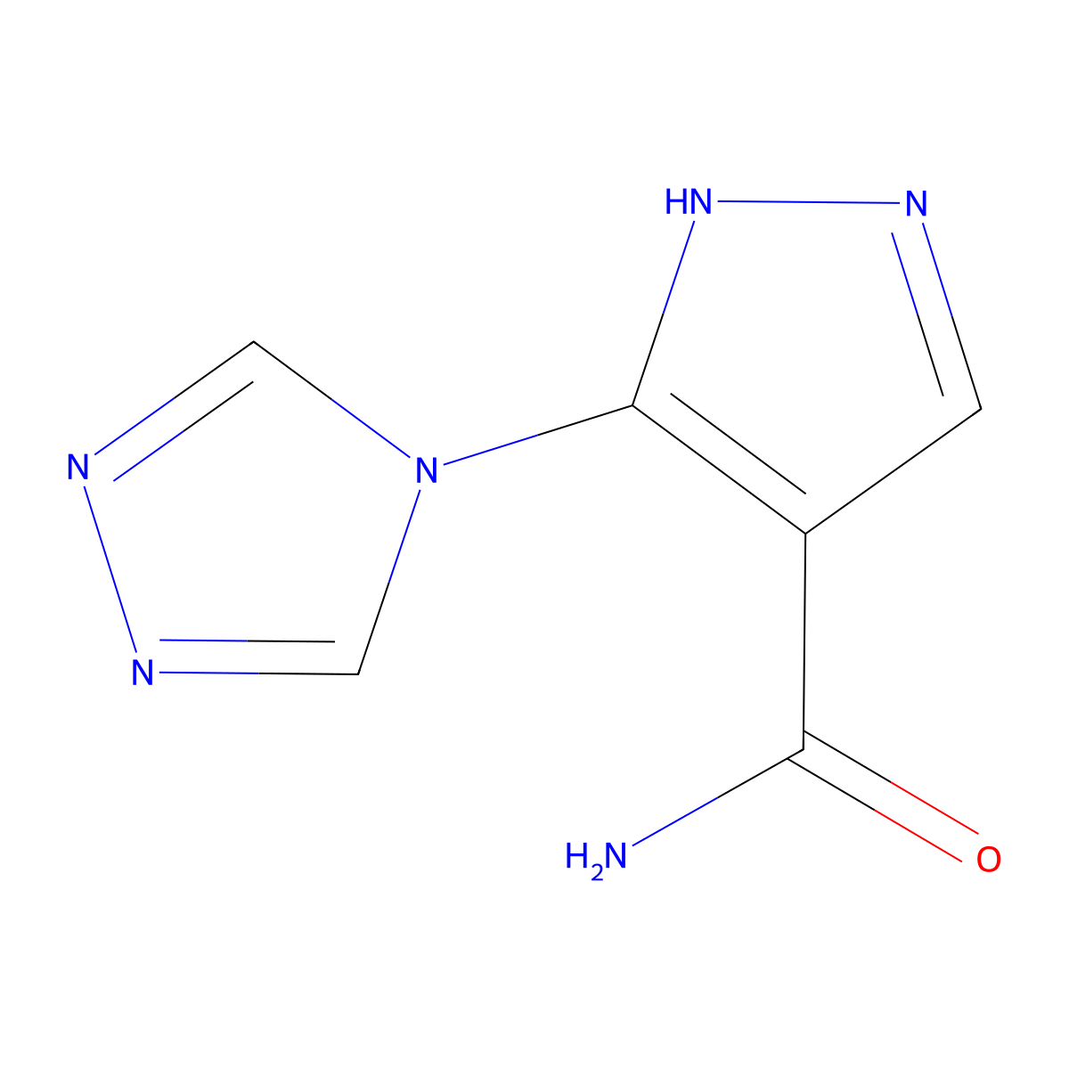 5-(4H-1,2,4-Triazol-4-yl)-1H-pyrazole-4-carboxamide molecular structure, CAS 1346604-13-4