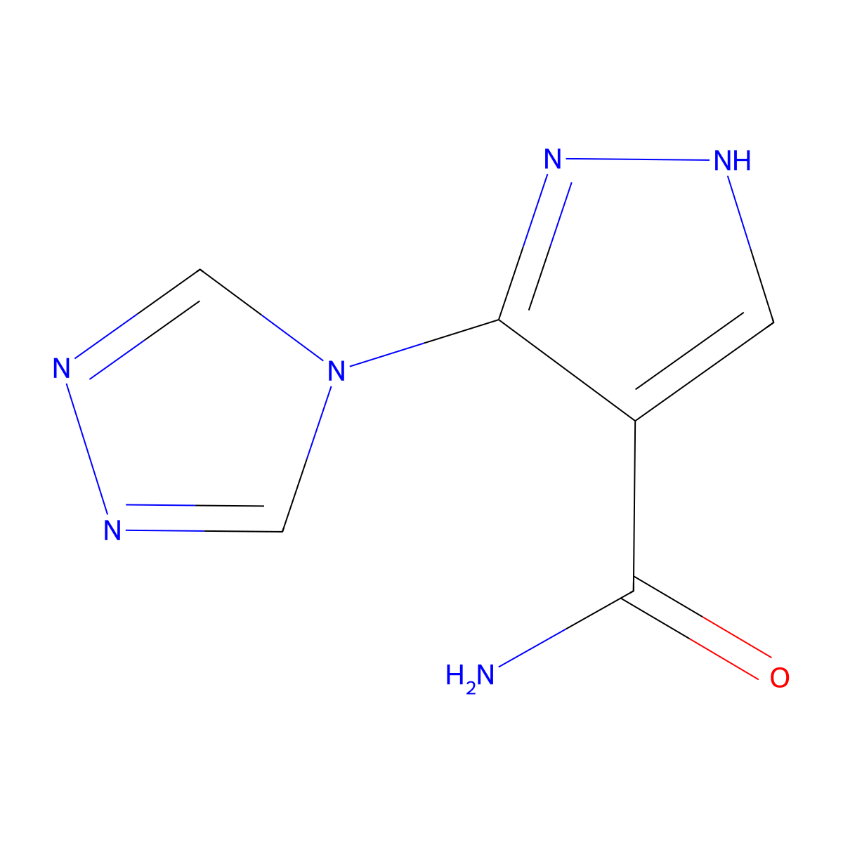 5-(4H-1,2,4-Triazol-4-yl)-1H-pyrazole-4-carboxamide molecular structure, CAS 1346604-13-4