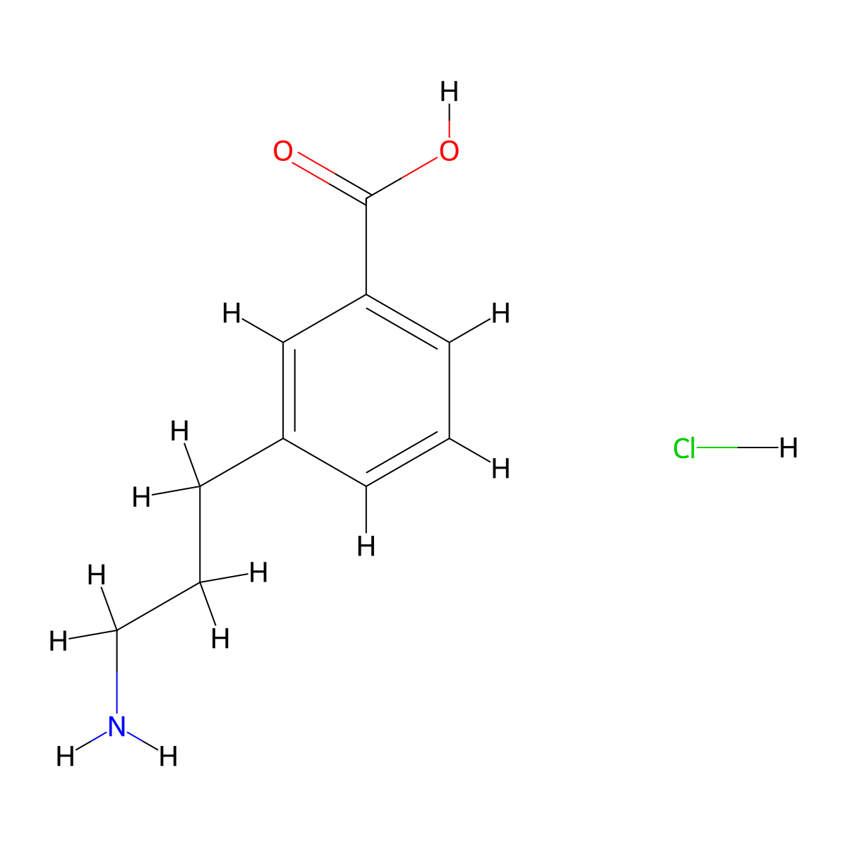 3-(3-Aminopropyl)benzoic Acid Hydrochloride molecular structure, CAS 1346604-68-9