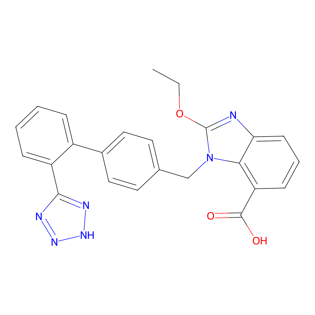 Candesartan-d4 molecular structure, CAS 1346604-70-3