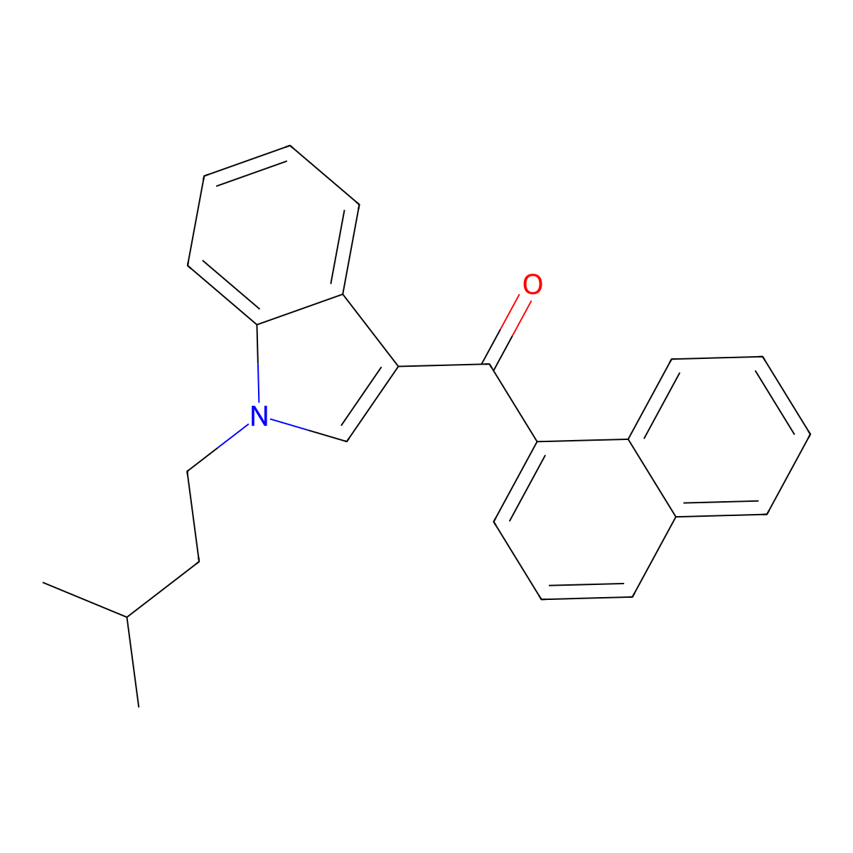 JWH 018 N-(3-methylbutyl) isomer molecular structure, CAS 1346604-93-0