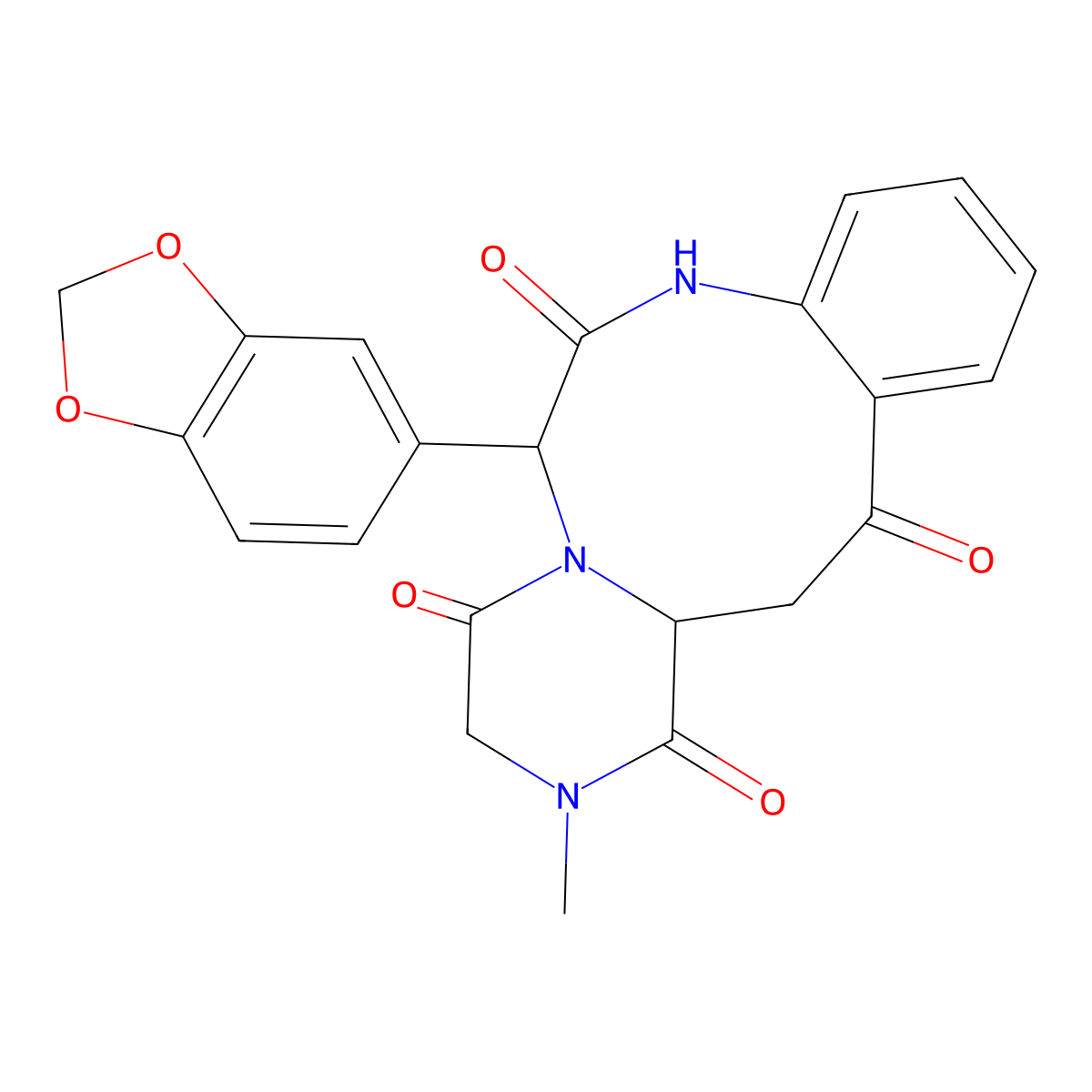 Tadalafil Ketolactam molecular structure, CAS 1346605-38-6