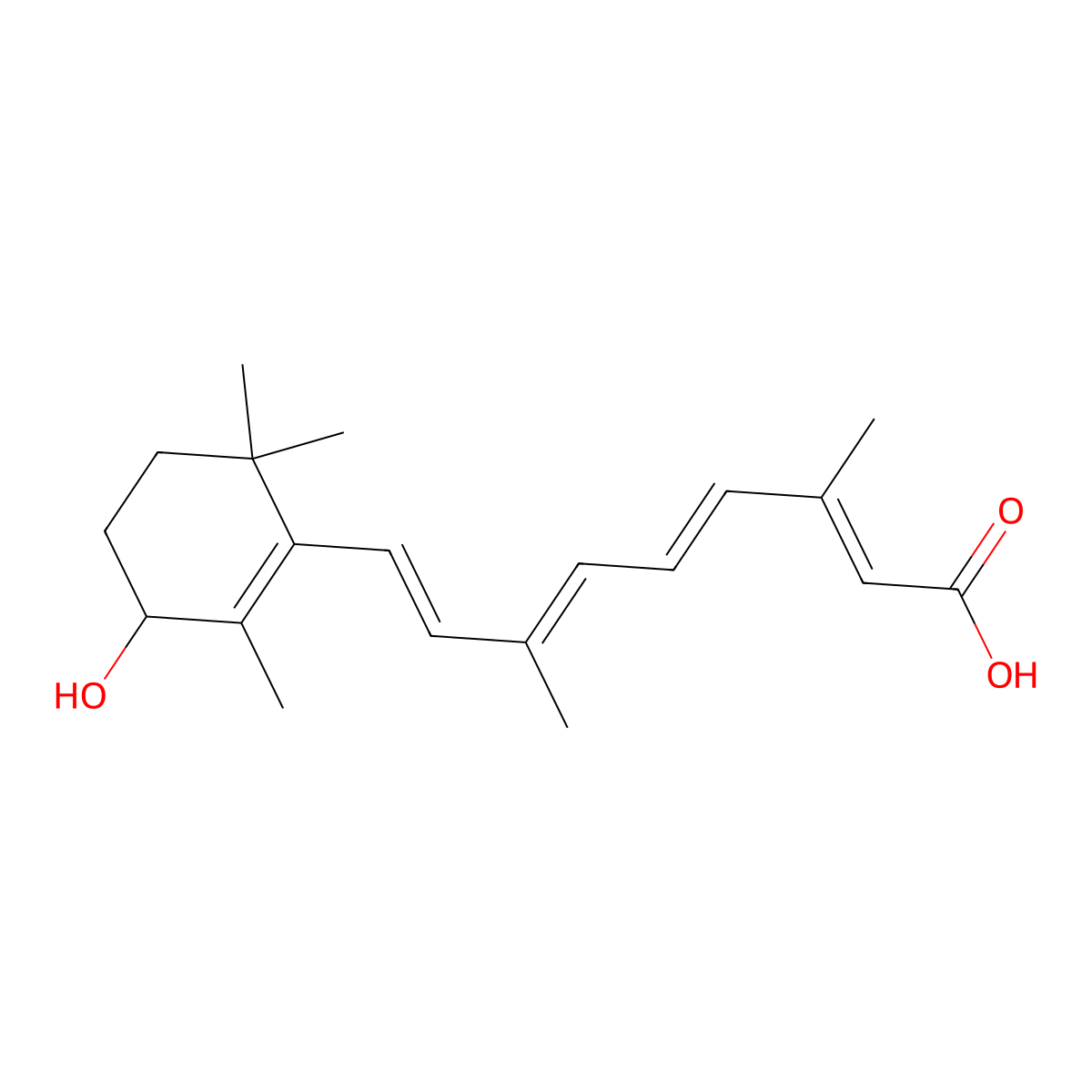 4-Hydroxy-13-cis-retinoic acid molecular structure, CAS 1346606-78-7