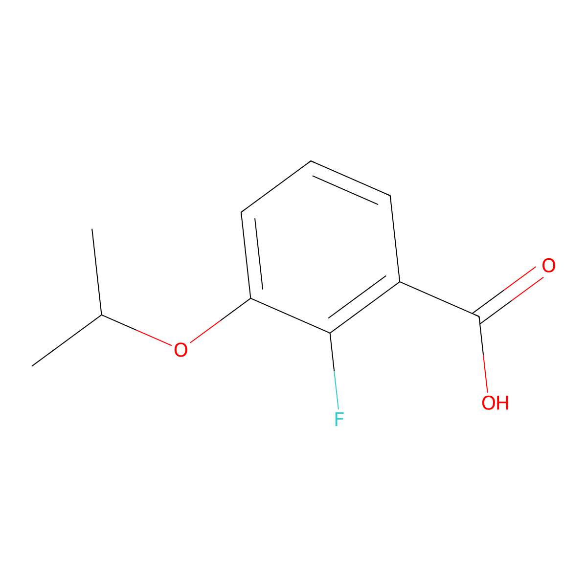 2-Fluoro-3-isopropoxybenzoic acid molecular structure, CAS 1346608-65-8