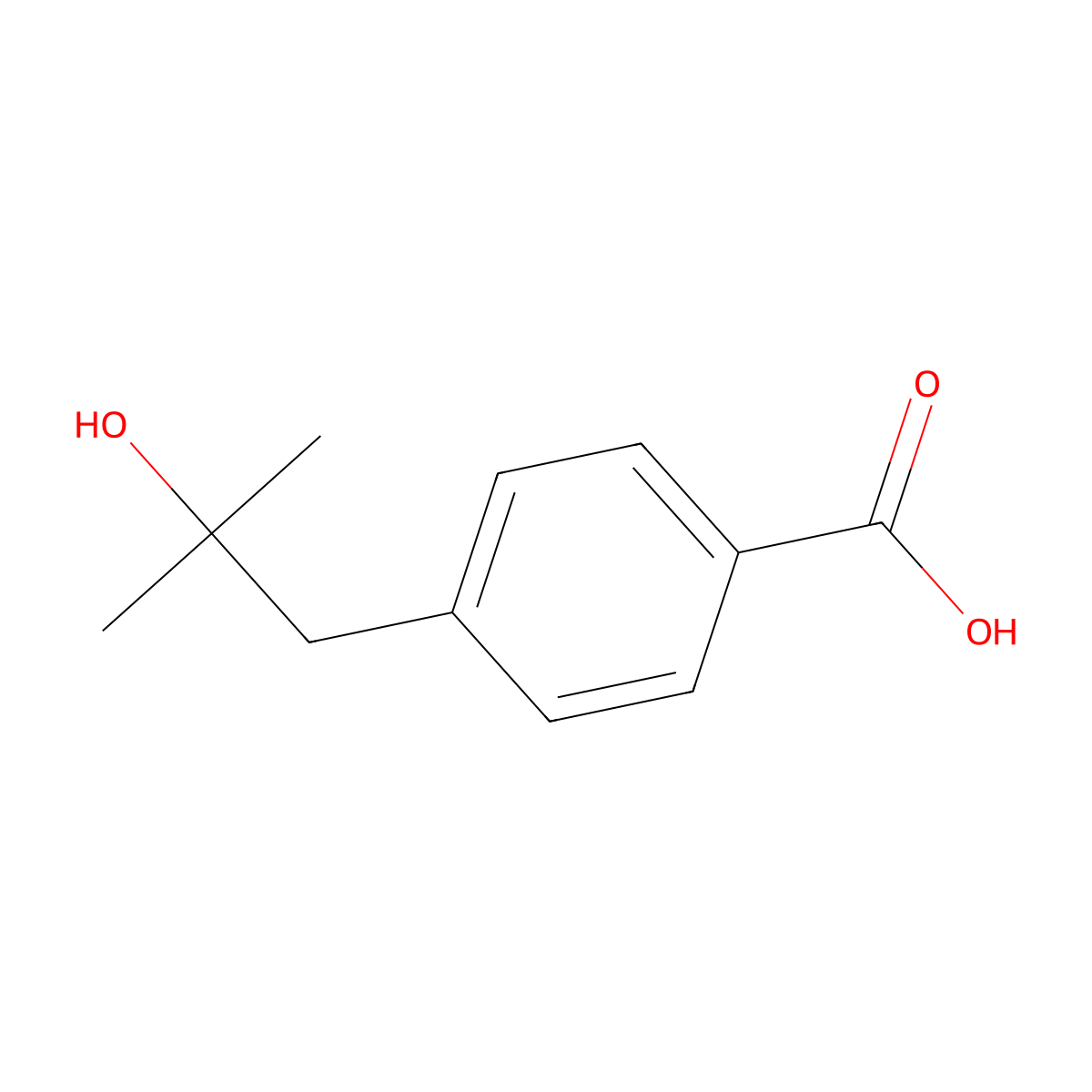 4-(2-Hydroxy-2-methylpropyl)benzoic acid molecular structure, CAS 1346608-70-5