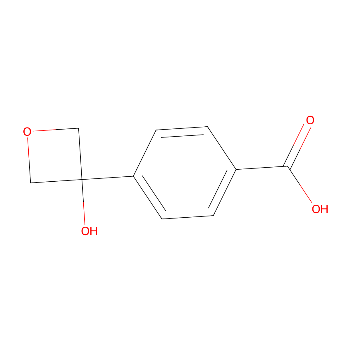 4-(3-Hydroxyoxetan-3-yl)benzoic acid molecular structure, CAS 1346608-76-1