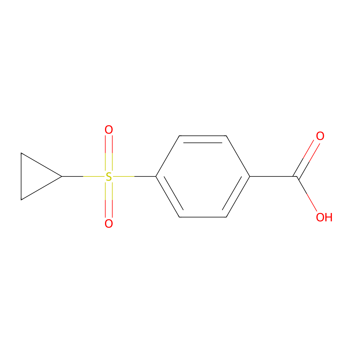 4-(Cyclopropylsulfonyl)benzoic acid molecular structure, CAS 1346608-85-2