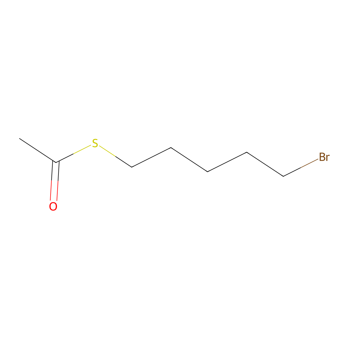 S-(5-Bromopentyl)ethanethioate molecular structure, CAS 1346627-30-2