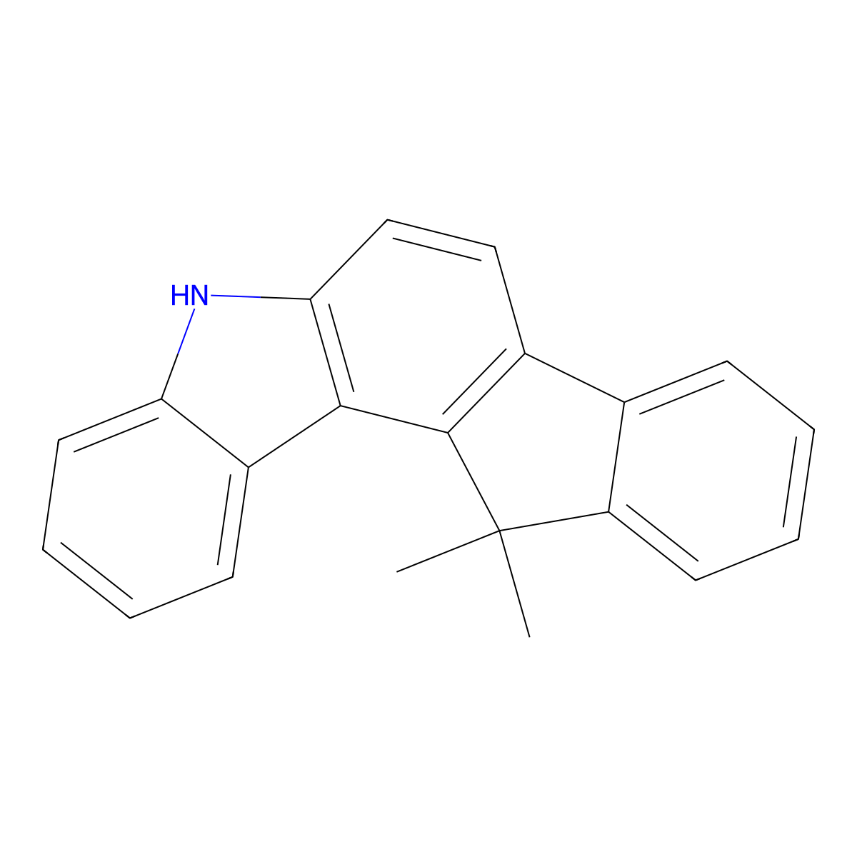 5,12-Dihydro-12,12-dimethylindeno[1,2-c]carbazole molecular structure, CAS 1346645-54-2