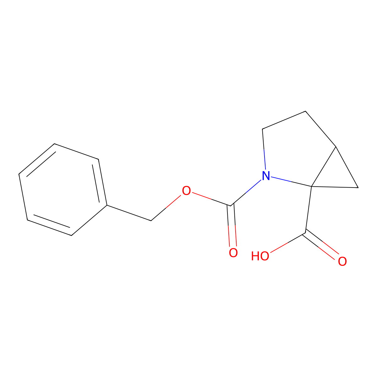 2-[(Benzyloxy)carbonyl]-2-azabicyclo[3.1.0]hexane-1-carboxylic acid molecular structure, CAS 134666-83-4