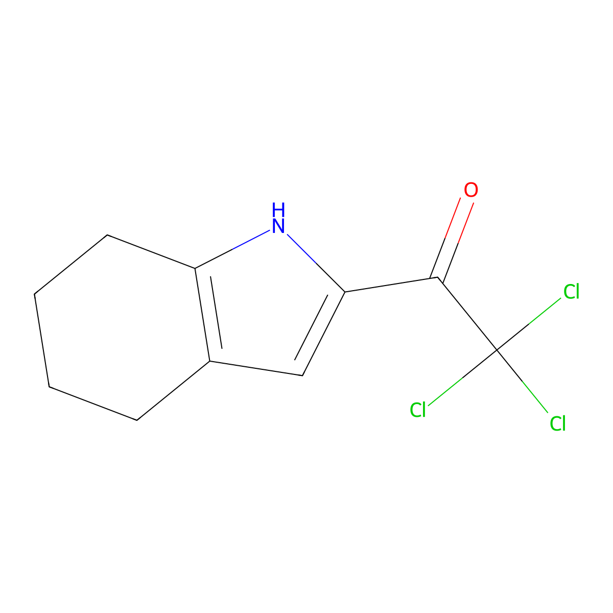 2,2,2-trichloro-1-(4,5,6,7-tetrahydro-1H-indol-2-yl)ethanone molecular structure, CAS 1346672-30-7