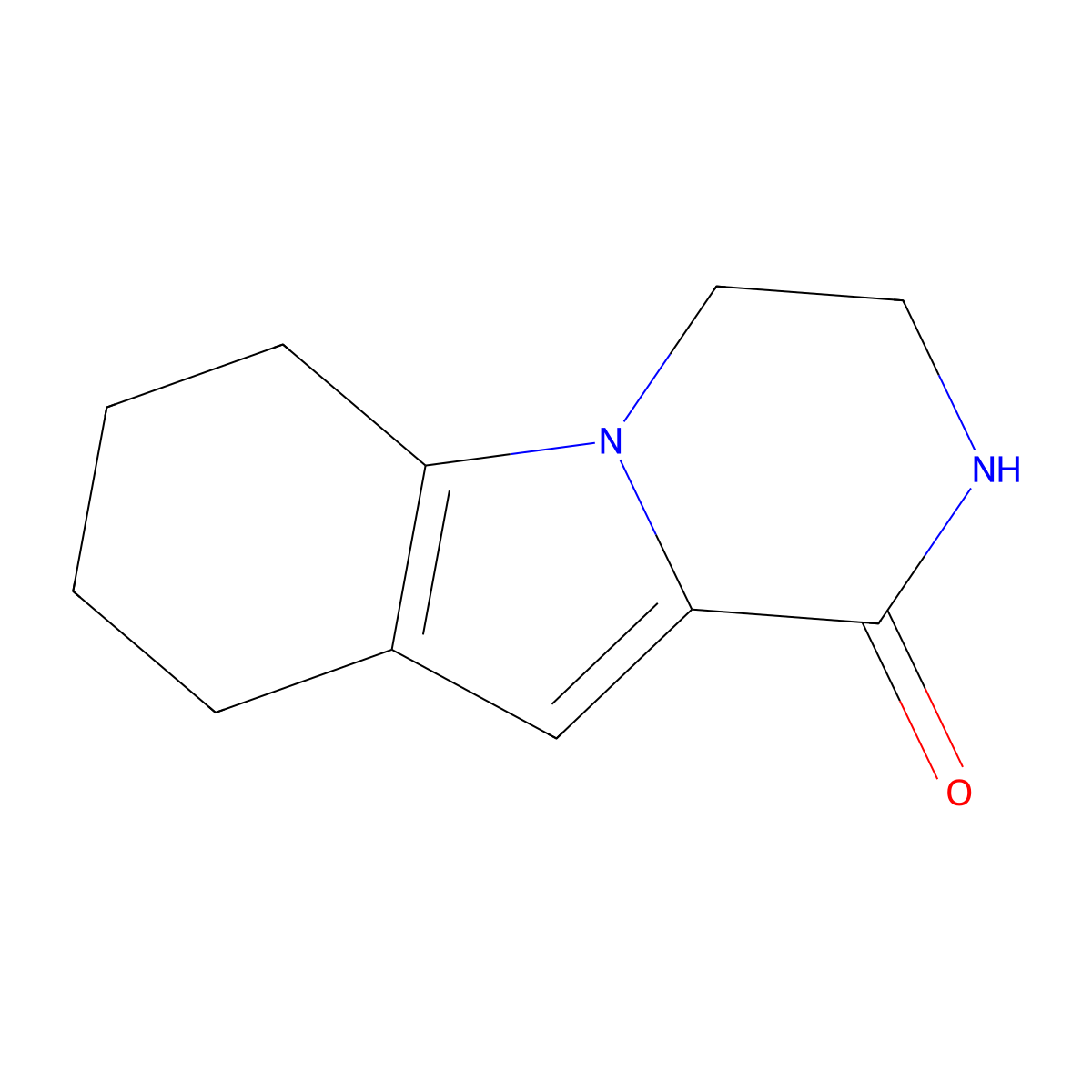3,4,6,7,8,9-Hexahydropyrazino[1,2-a]indol-1(2H)-one molecular structure, CAS 1346672-36-3