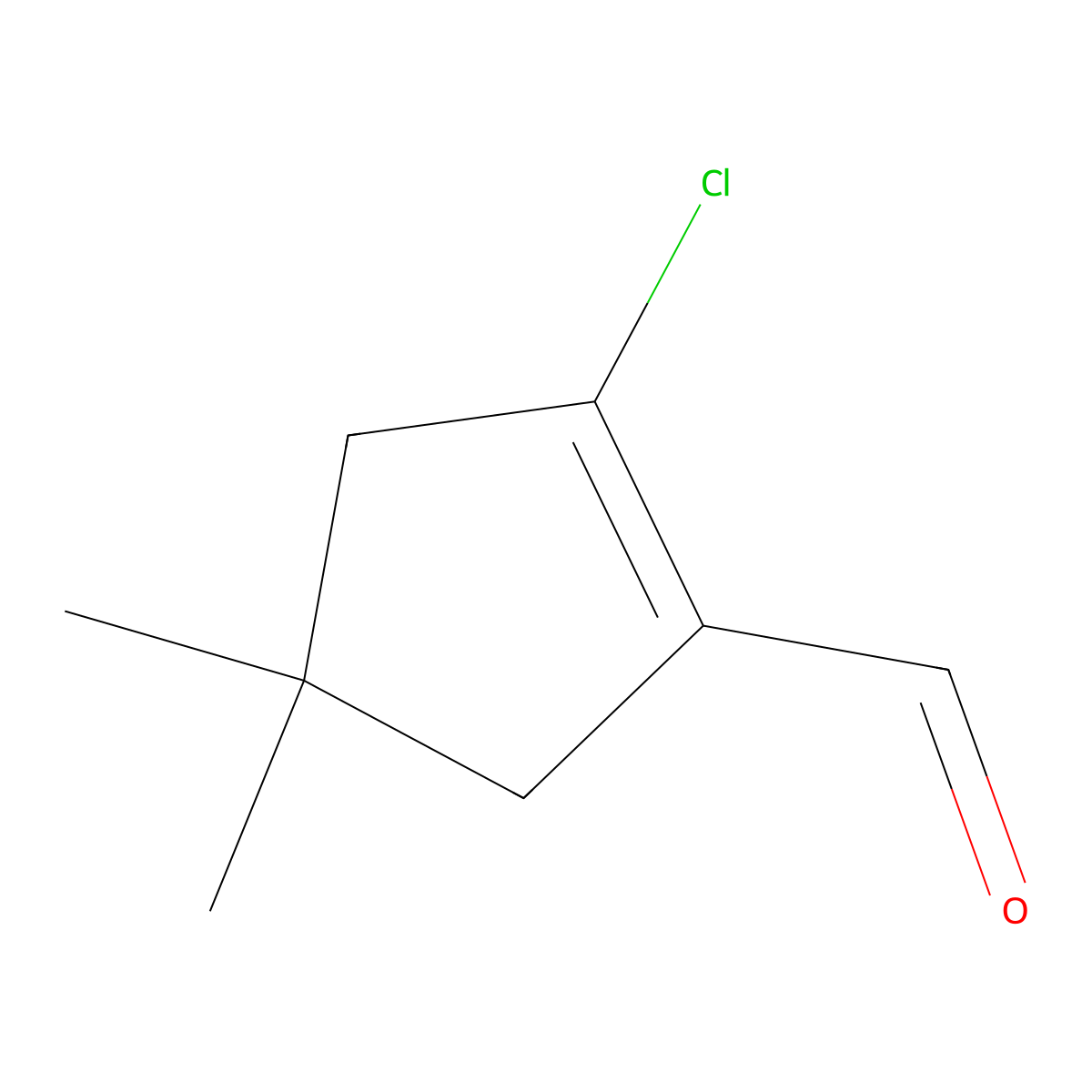 2-Chloro-4,4-dimethylcyclopent-1-enecarbaldehyde molecular structure, CAS 1346672-63-6