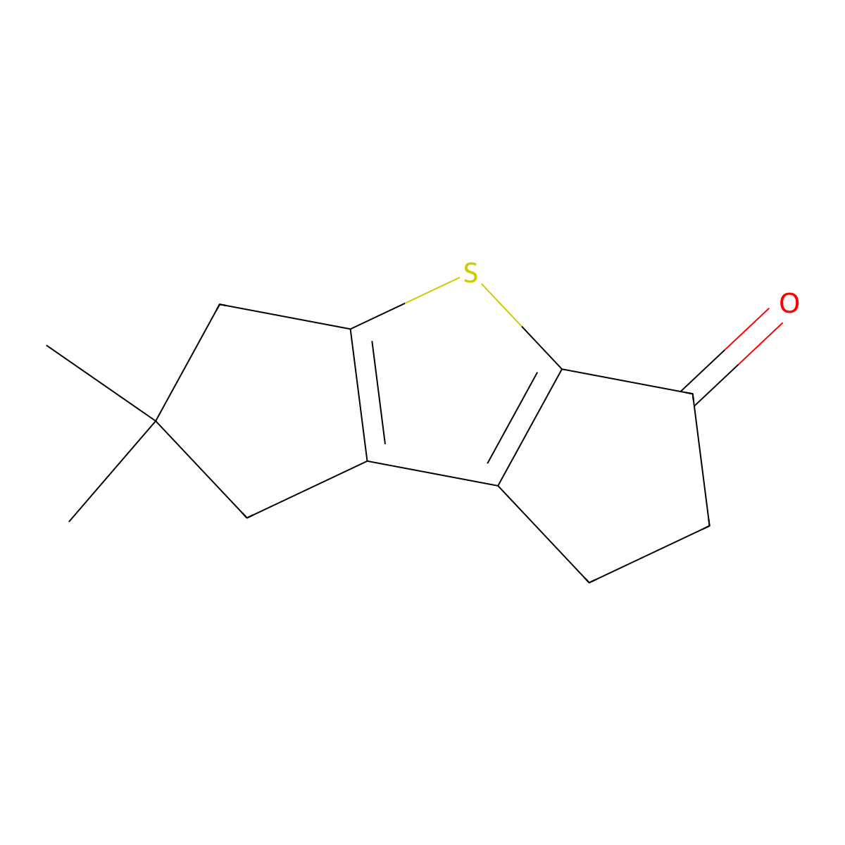 6,6-Dimethyl-1,2,6,7-tetrahydrodicyclopenta[b,d]thiophen-3(5H)-one molecular structure, CAS 1346672-68-1