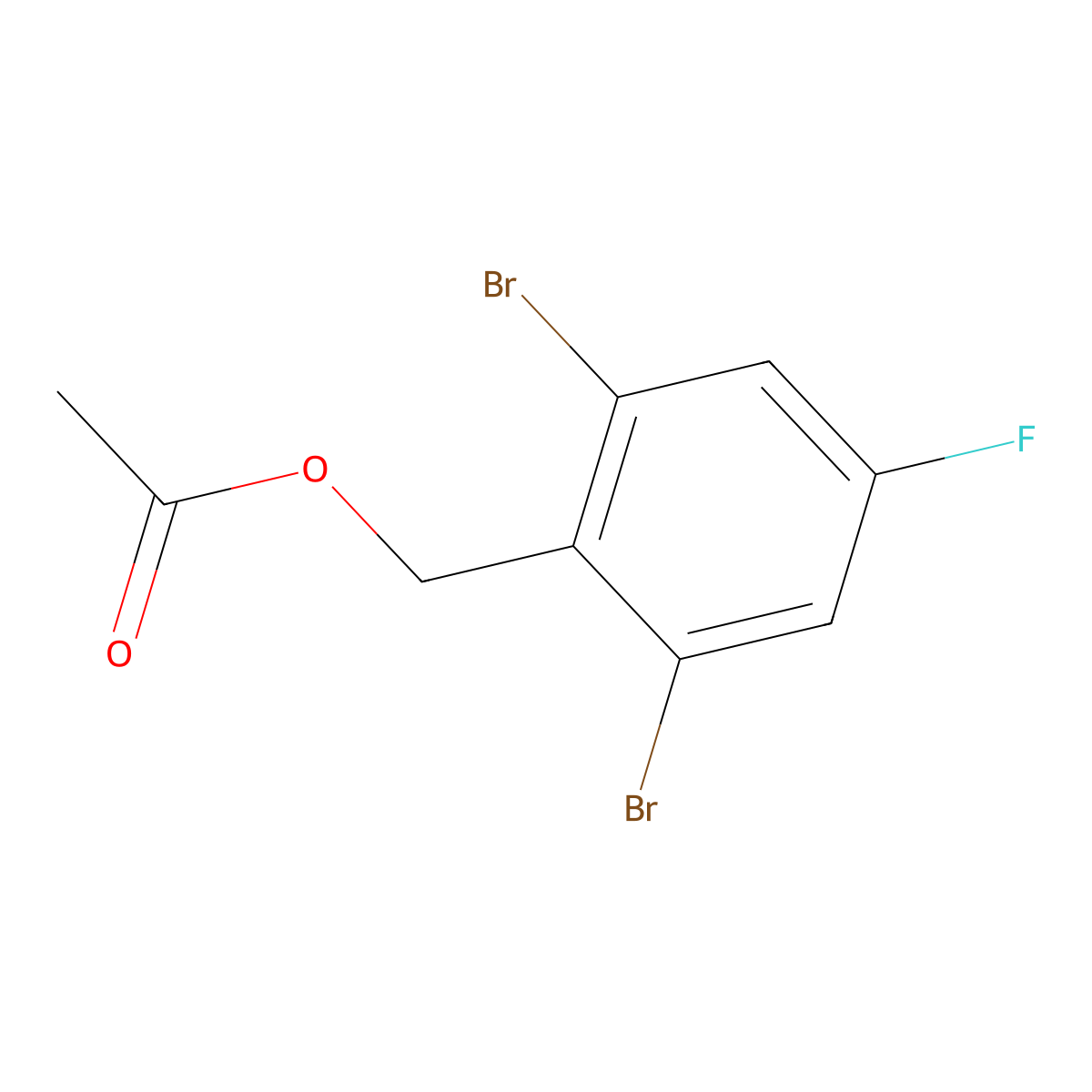 2,6-Dibromo-4-fluorobenzyl acetate molecular structure, CAS 1346674-62-1