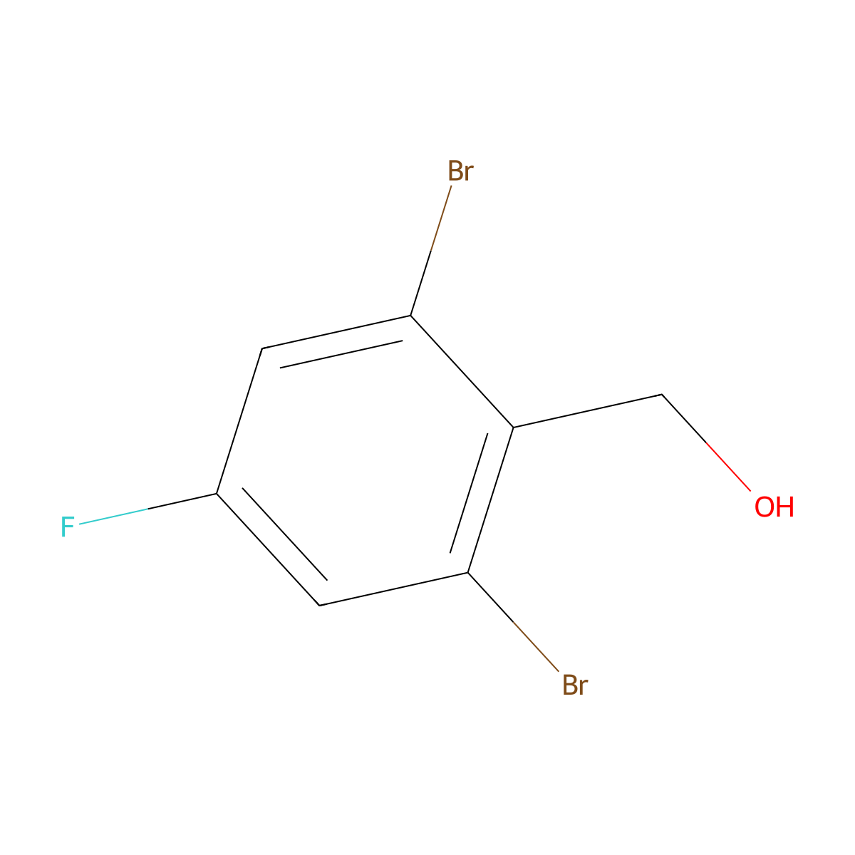 (2,6-Dibromo-4-fluorophenyl)methanol molecular structure, CAS 1346674-69-8