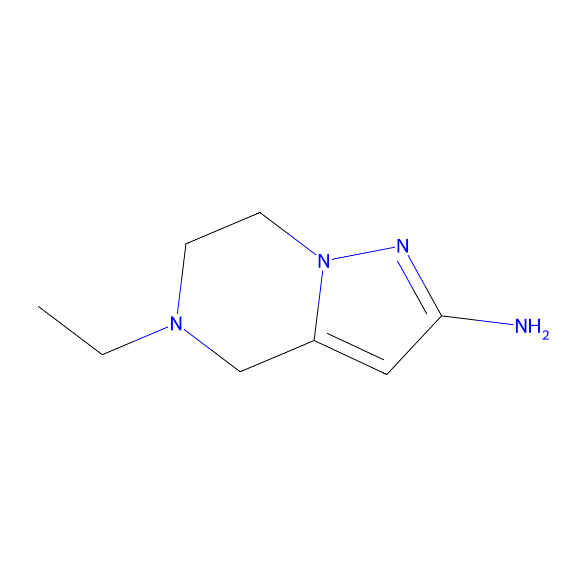 5-Ethyl-4,5,6,7-tetrahydropyrazolo[1,5-a]pyrazin-2-amine molecular structure, CAS 1346676-02-5