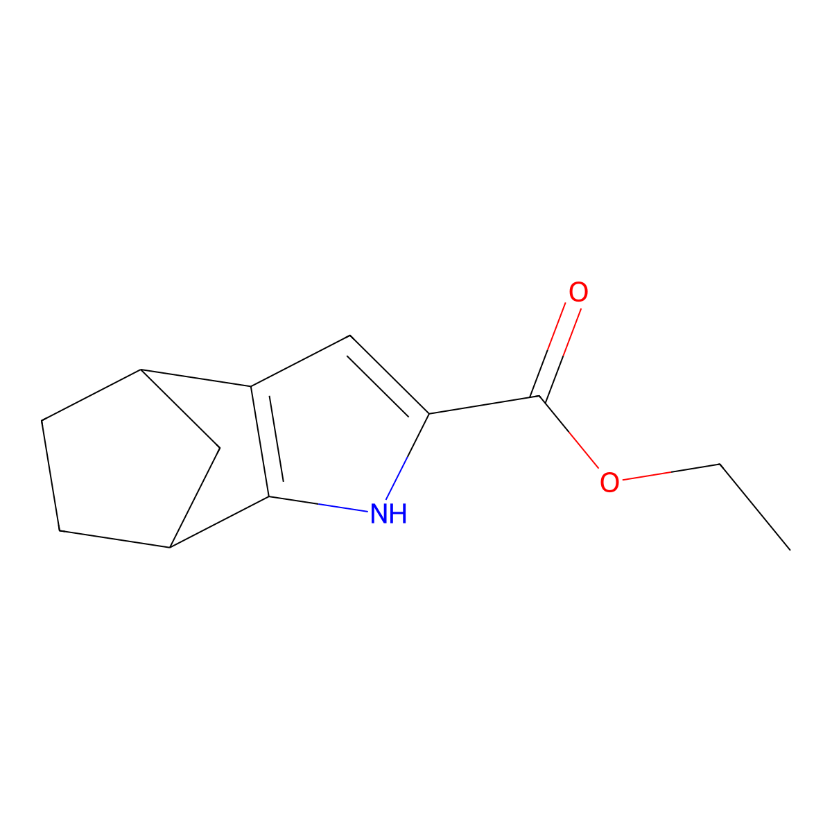 Ethyl 4,5,6,7-tetrahydro-1H-4,7-methanoindole-2-carboxylate molecular structure, CAS 1346676-77-4
