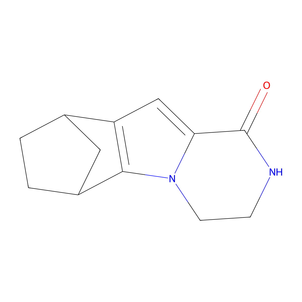 3,4,6,7,8,9-Hexahydro-6,9-methanopyrazino[1,2-a]indol-1(2H)-one molecular structure, CAS 1346676-80-9