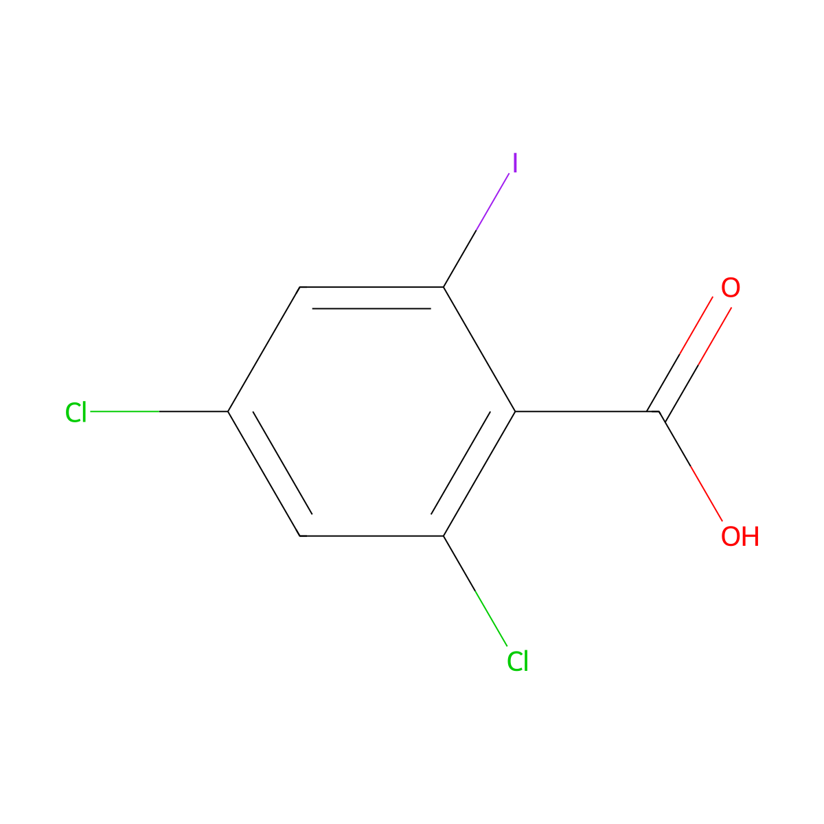 2,4-Dichloro-6-iodobenzoic acid molecular structure, CAS 1346679-10-4