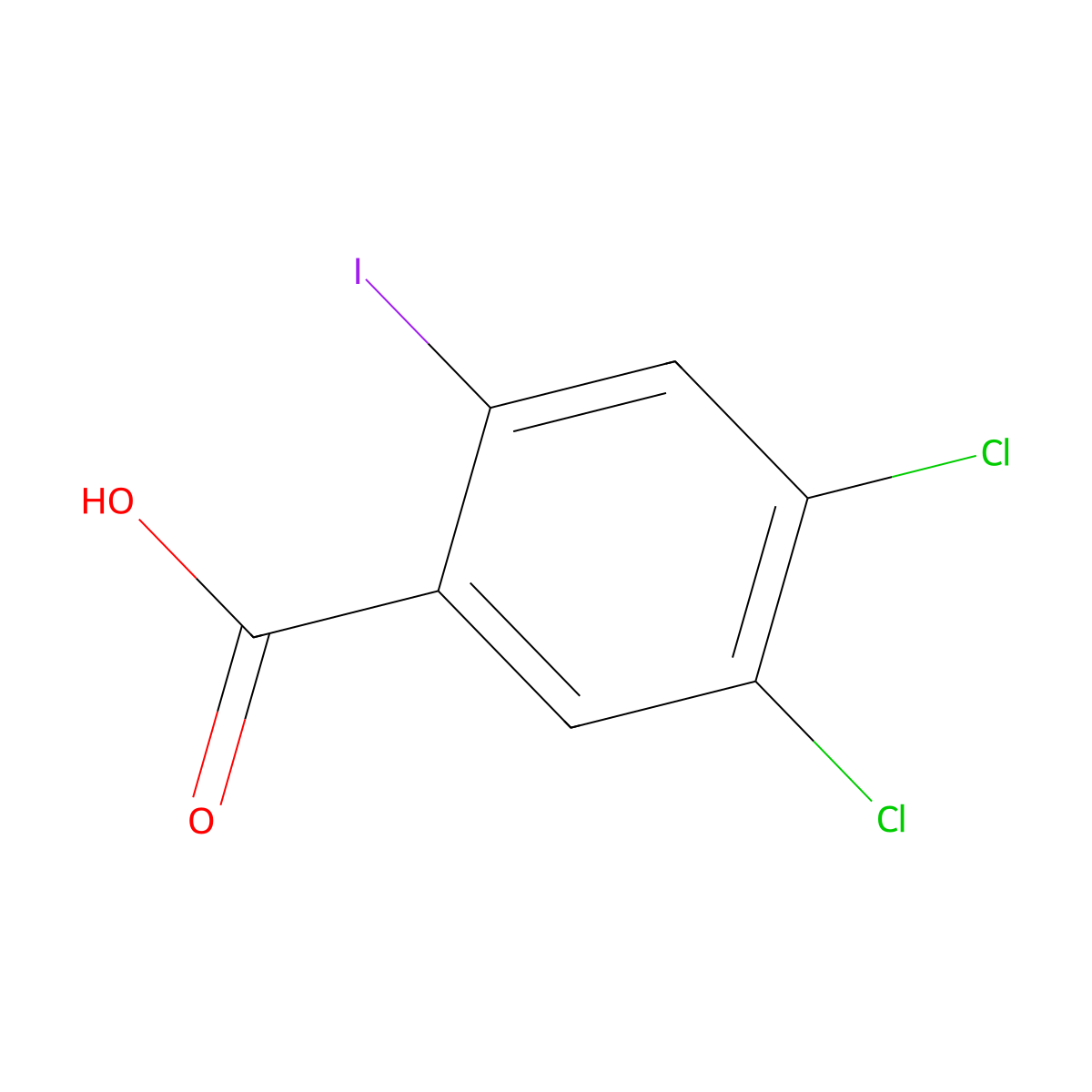 4,5-Dichloro-2-iodobenzoic acid molecular structure, CAS 1346679-11-5