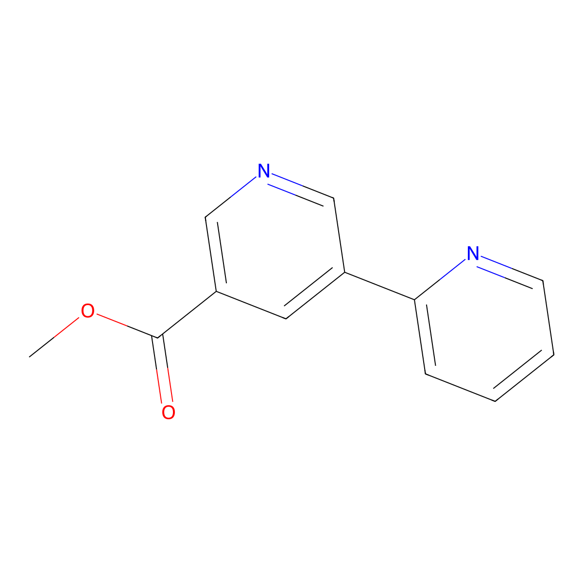 Methyl [2,3'-bipyridine]-5'-carboxylate molecular structure, CAS 1346686-48-3