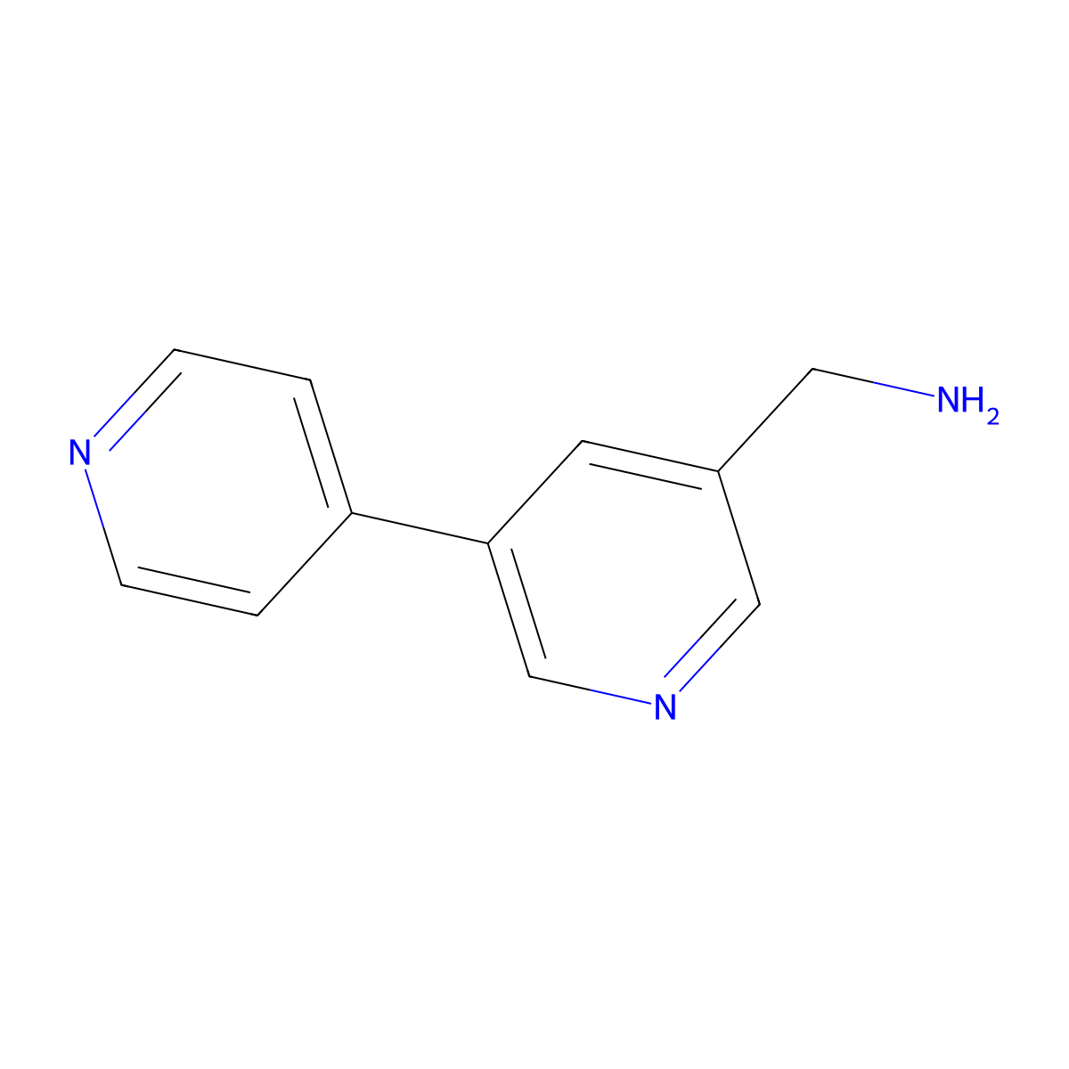 [3,4'-Bipyridin]-5-ylmethanamine molecular structure, CAS 1346686-57-4