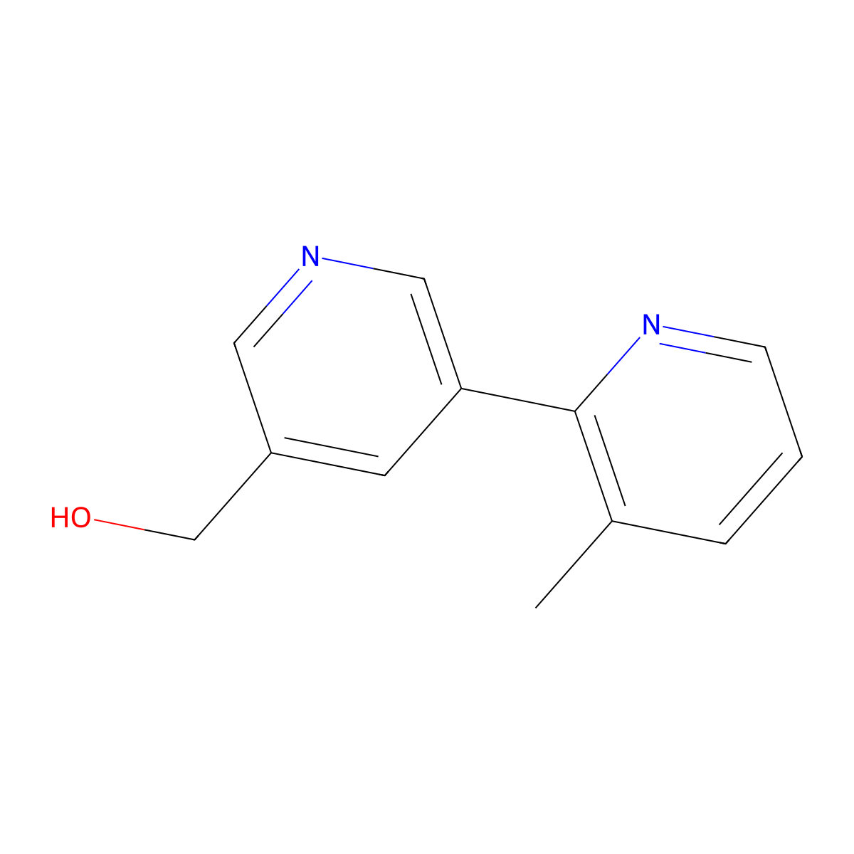 (3-Methyl-[2,3'-bipyridin]-5'-yl)methanol molecular structure, CAS 1346686-62-1