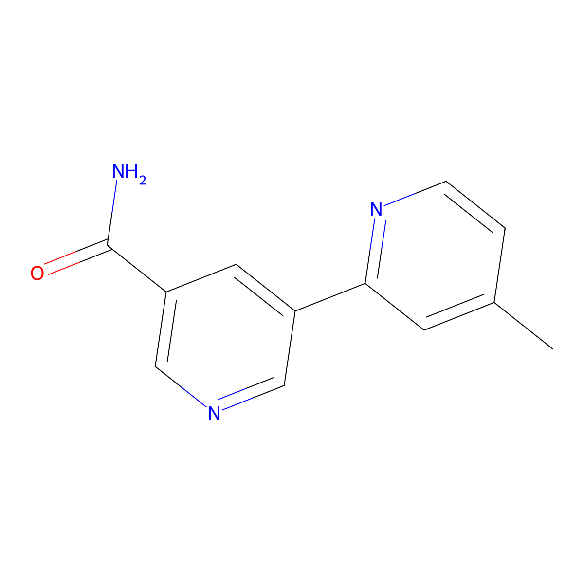 4-Methyl-[2,3'-bipyridine]-5'-carboxamide molecular structure, CAS 1346686-67-6
