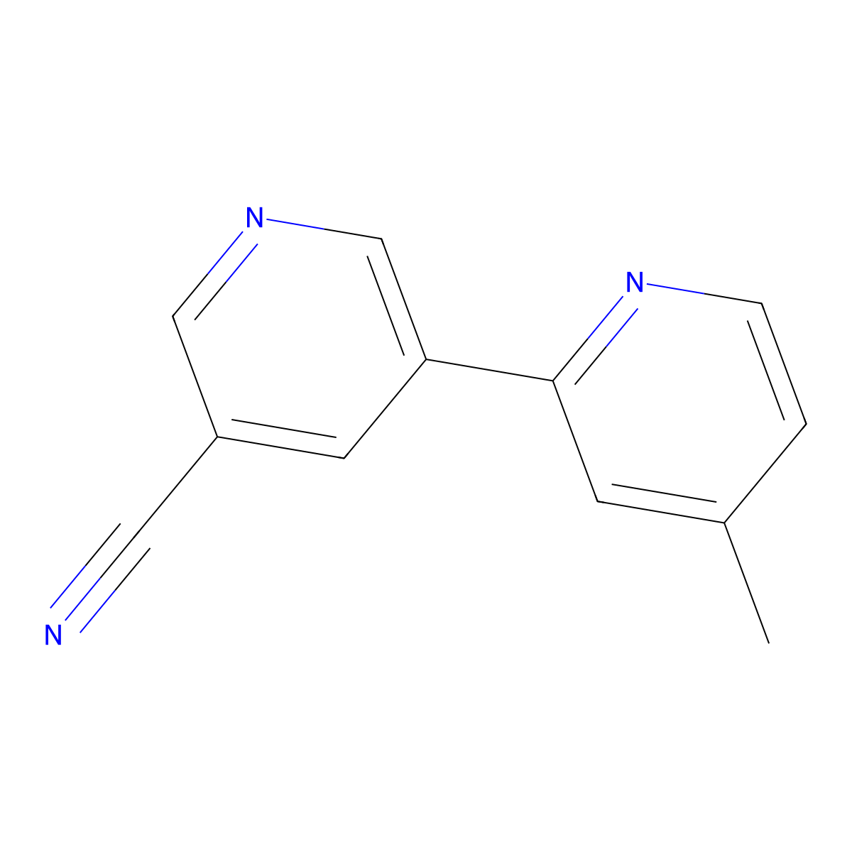 4-Methyl-[2,3'-bipyridine]-5'-carbonitrile molecular structure, CAS 1346686-68-7