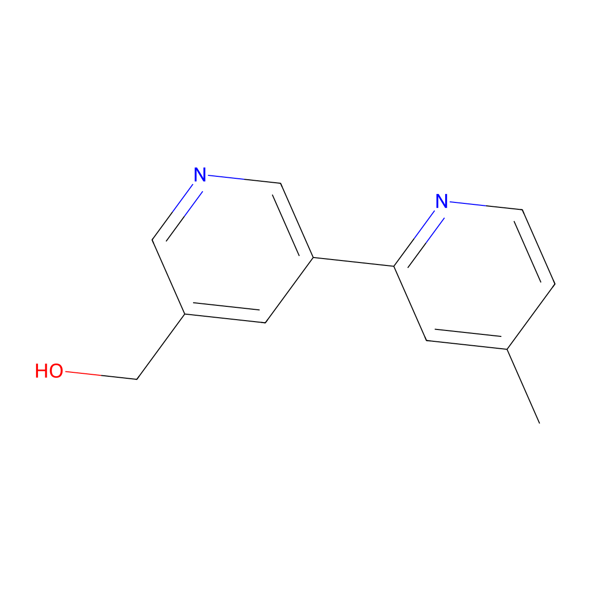 (4-Methyl-[2,3'-bipyridin]-5'-yl)methanol molecular structure, CAS 1346686-69-8