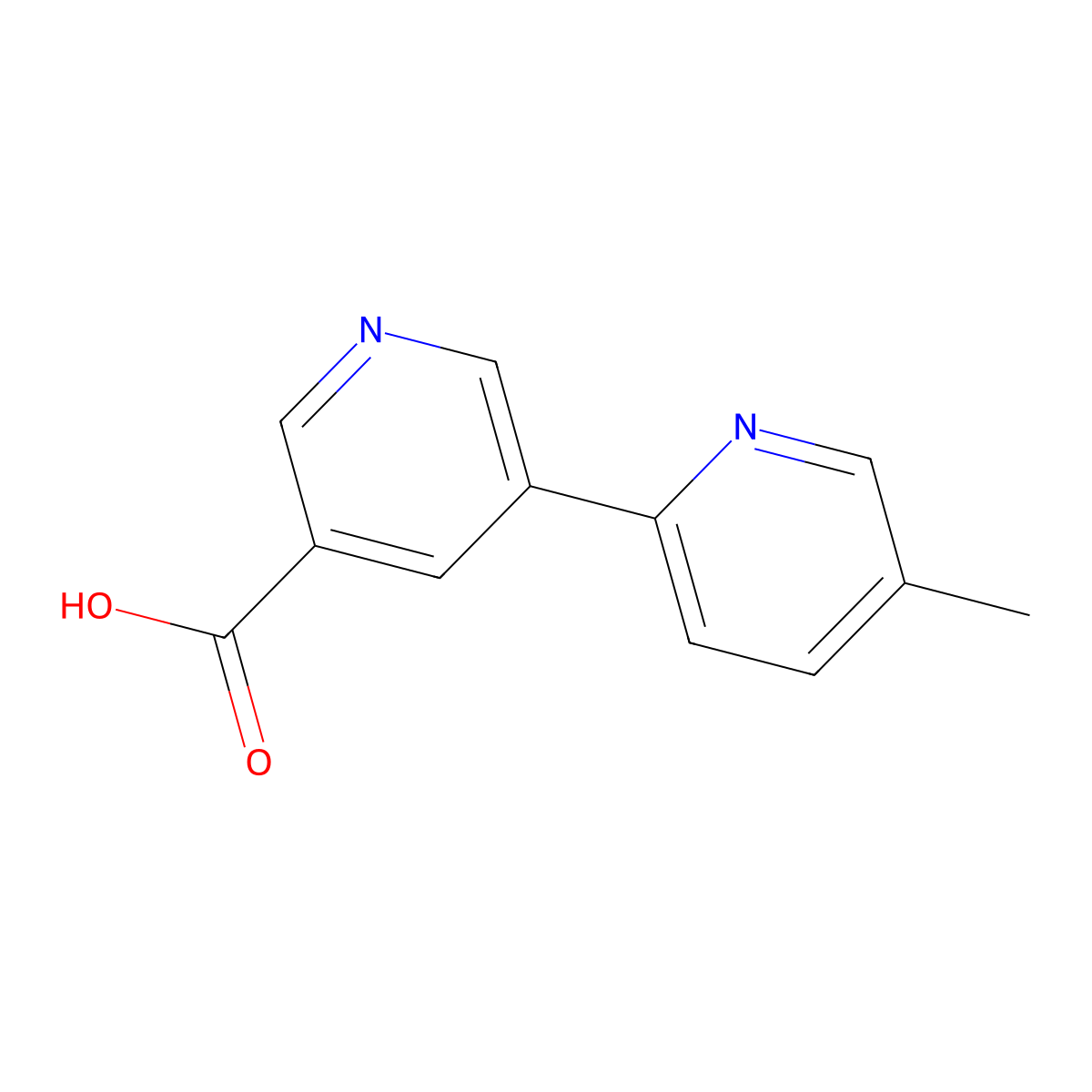 5-Methyl-[2,3'-bipyridine]-5'-carboxylic acid molecular structure, CAS 1346686-72-3