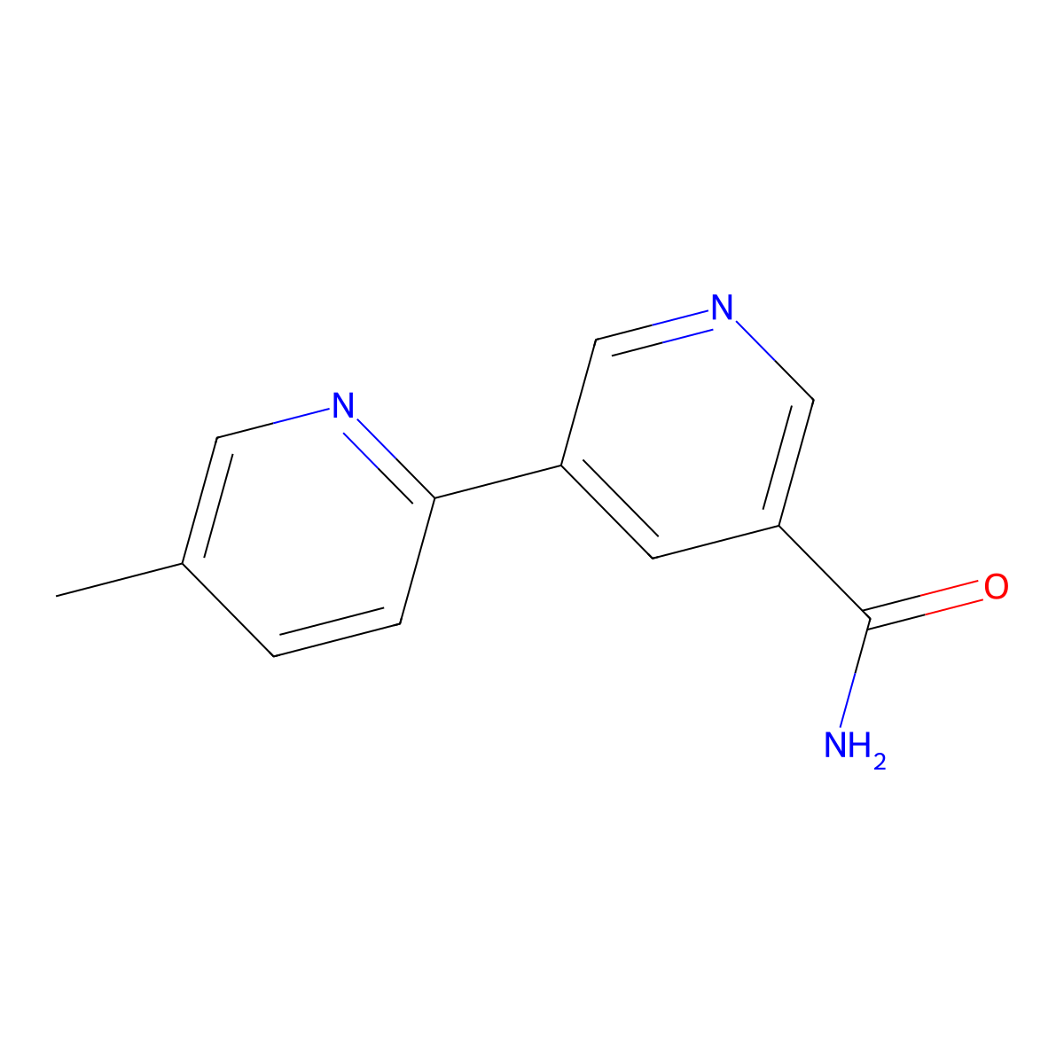 5-Methyl-[2,3'-bipyridine]-5'-carboxamide molecular structure, CAS 1346686-74-5