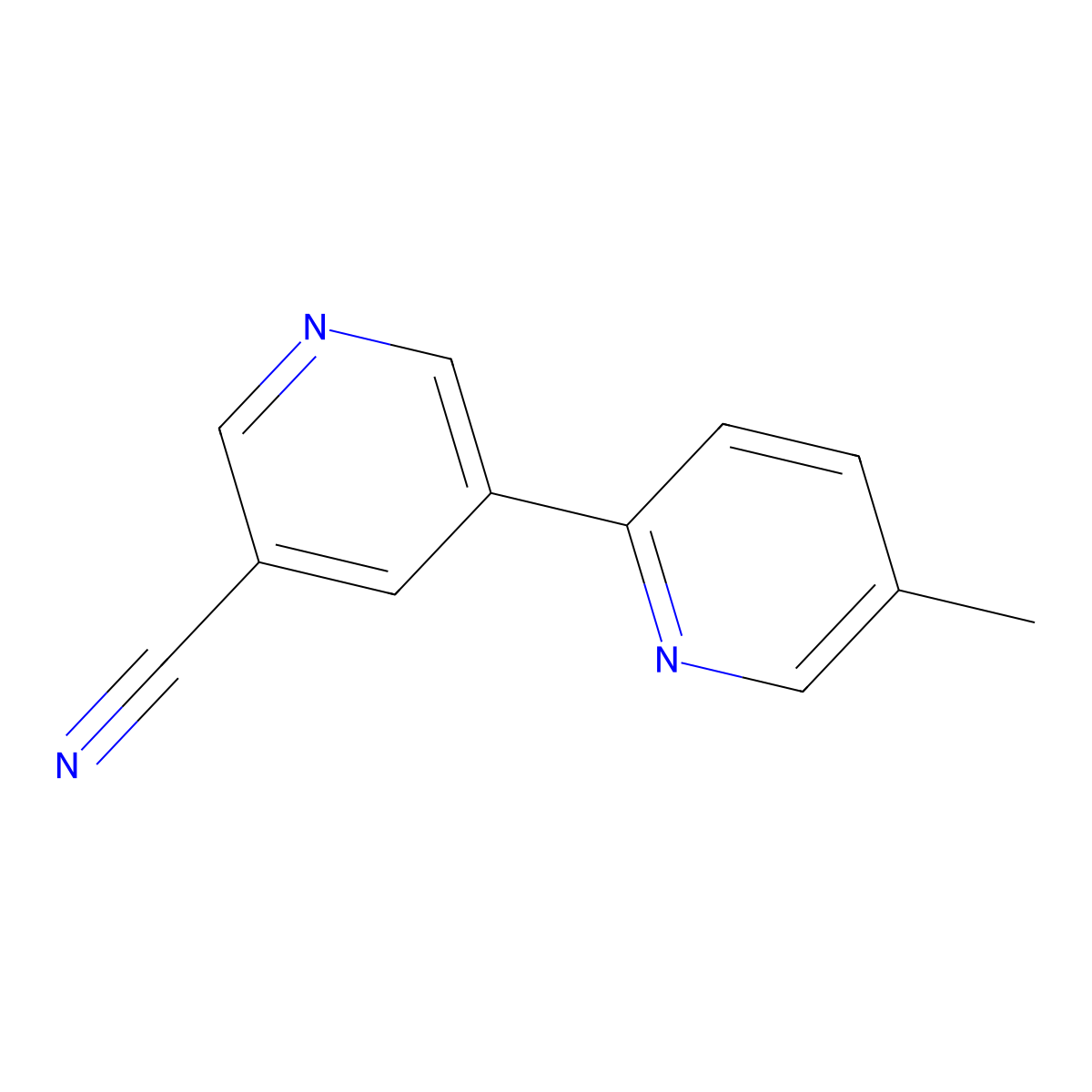 5-Methyl-[2,3'-bipyridine]-5'-carbonitrile molecular structure, CAS 1346686-75-6