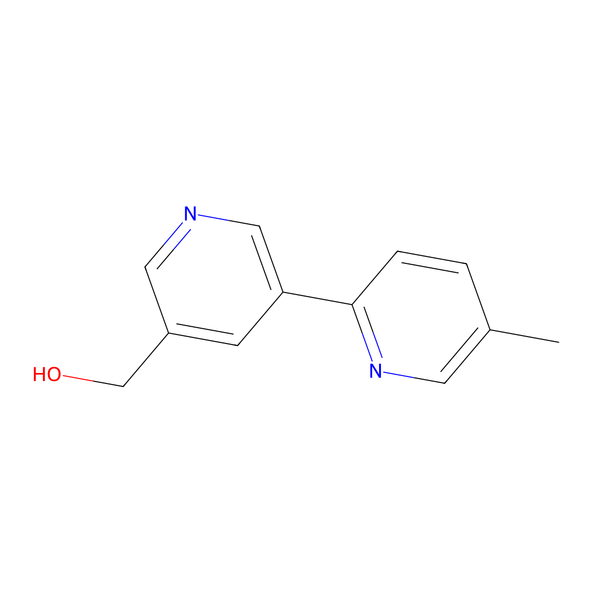 (5-Methyl-[2,3'-bipyridin]-5'-yl)methanol molecular structure, CAS 1346686-76-7