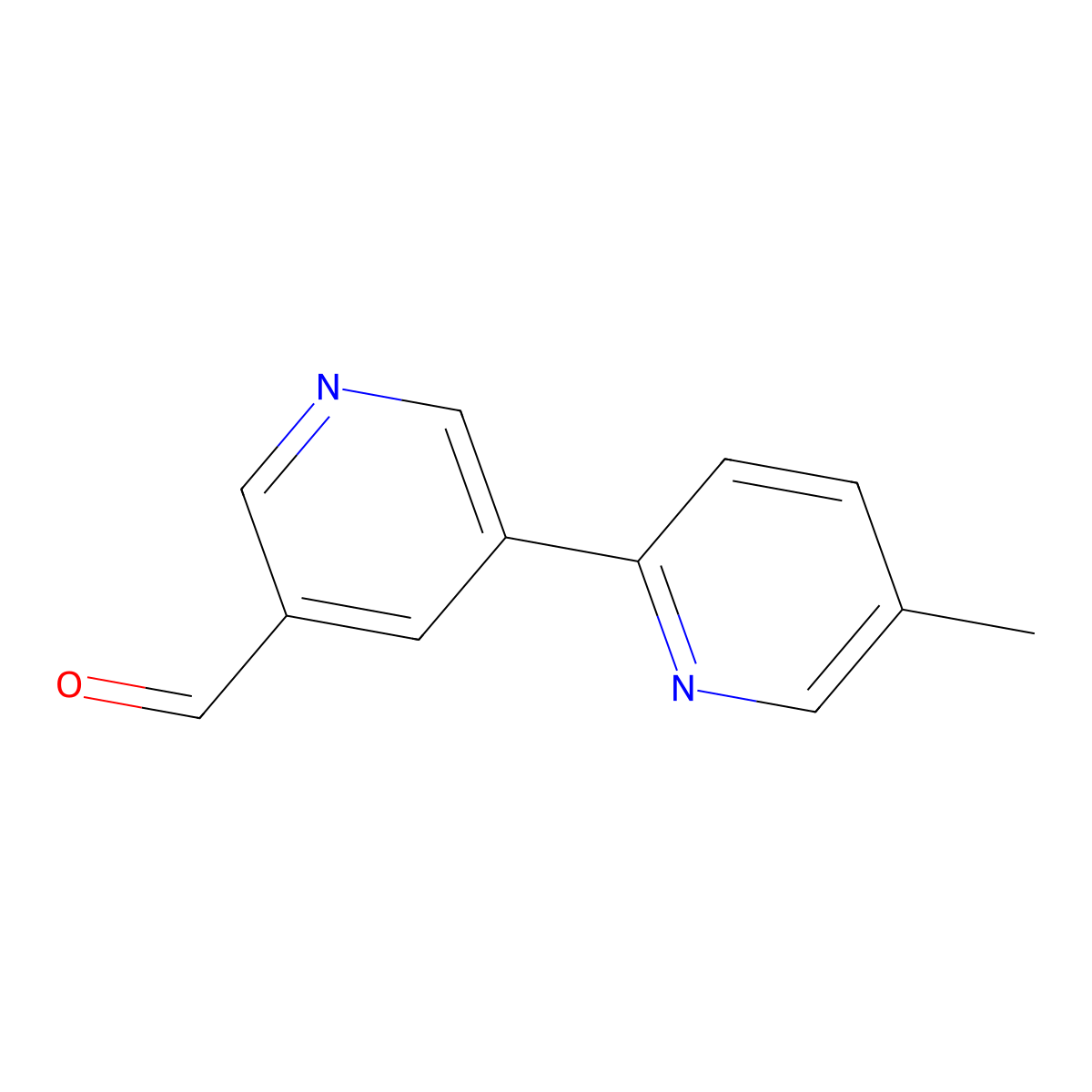 5-Methyl-[2,3'-bipyridine]-5'-carbaldehyde molecular structure, CAS 1346686-77-8