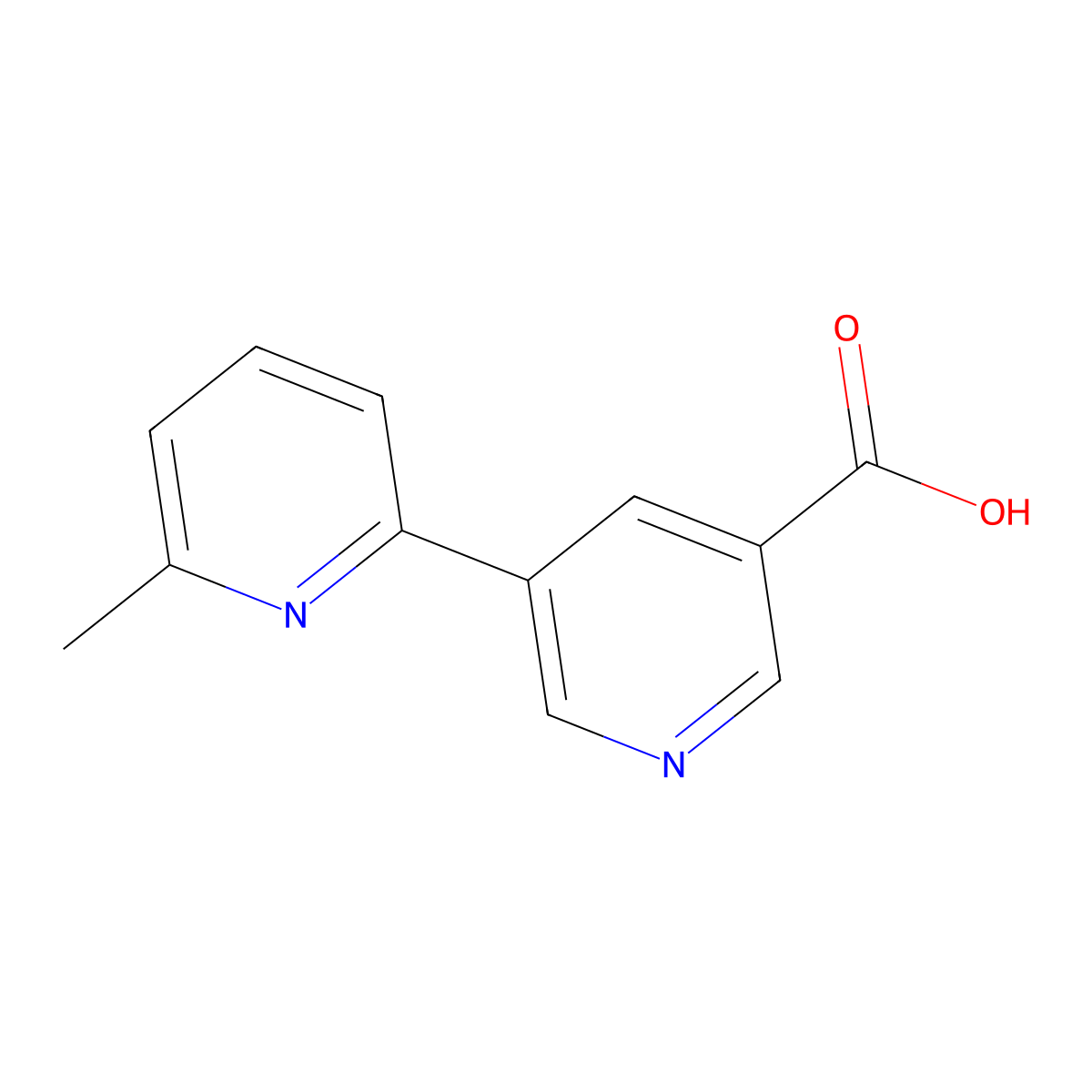 6-Methyl-[2,3'-bipyridine]-5'-carboxylic acid molecular structure, CAS 1346686-79-0