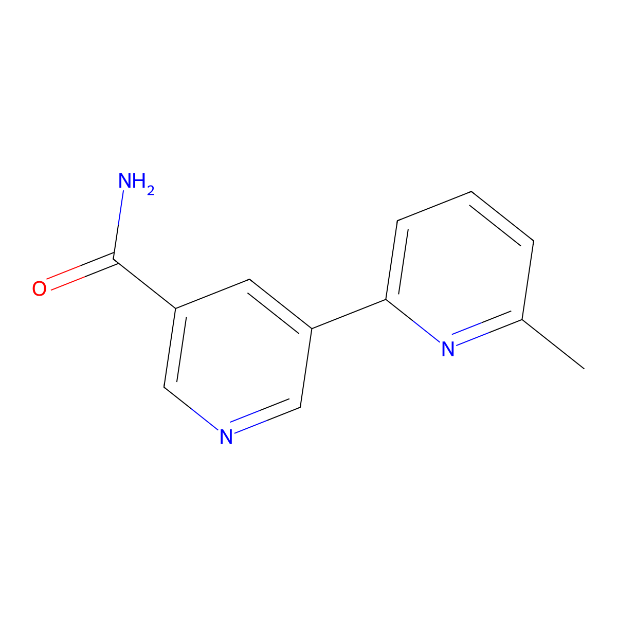6-Methyl-[2,3'-bipyridine]-5'-carboxamide molecular structure, CAS 1346686-81-4