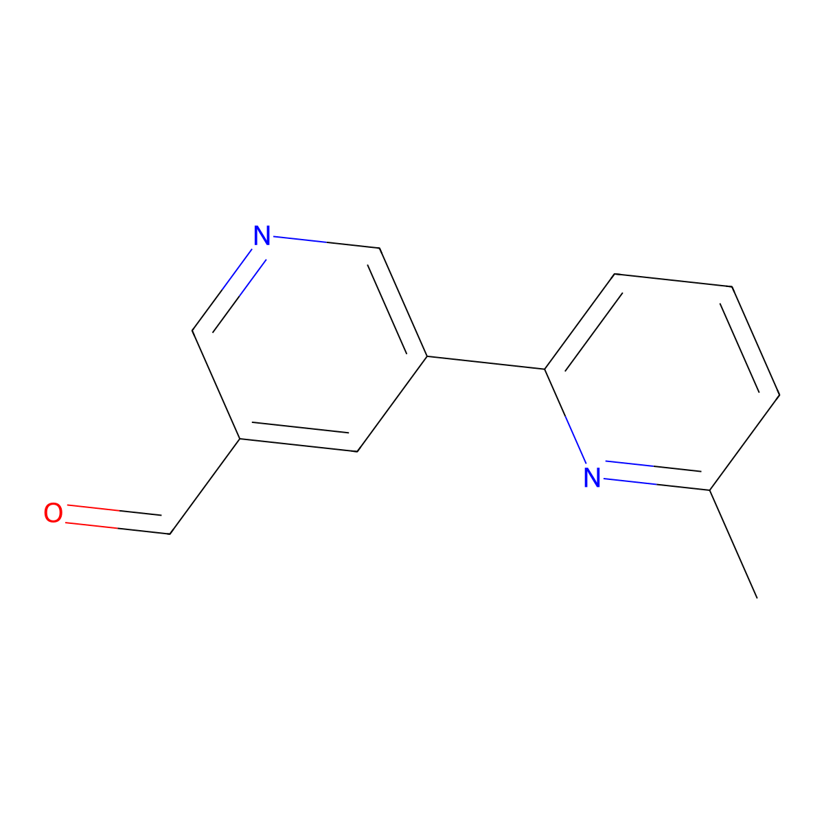 6-Methyl-[2,3'-bipyridine]-5'-carbaldehyde molecular structure, CAS 1346686-85-8