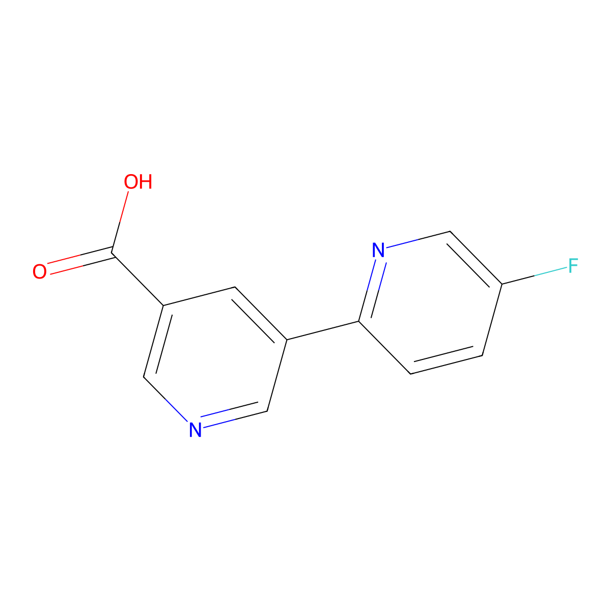 5-Fluoro-[2,3'-bipyridine]-5'-carboxylic acid molecular structure, CAS 1346686-87-0
