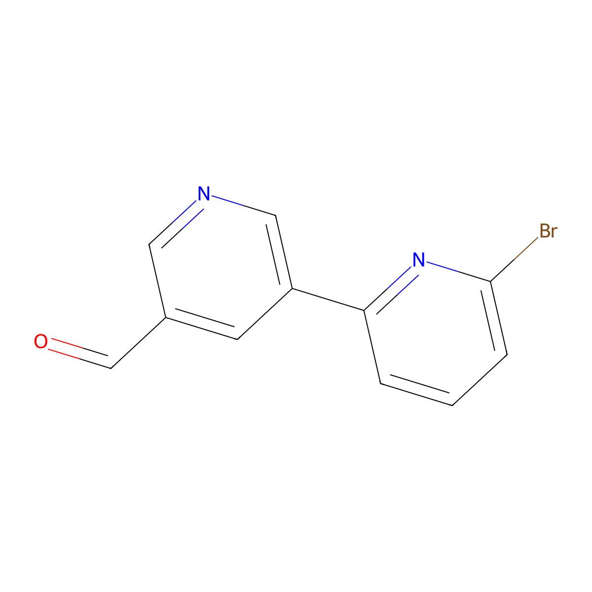 6-Bromo-[2,3'-bipyridine]-5'-carbaldehyde molecular structure, CAS 1346687-08-8