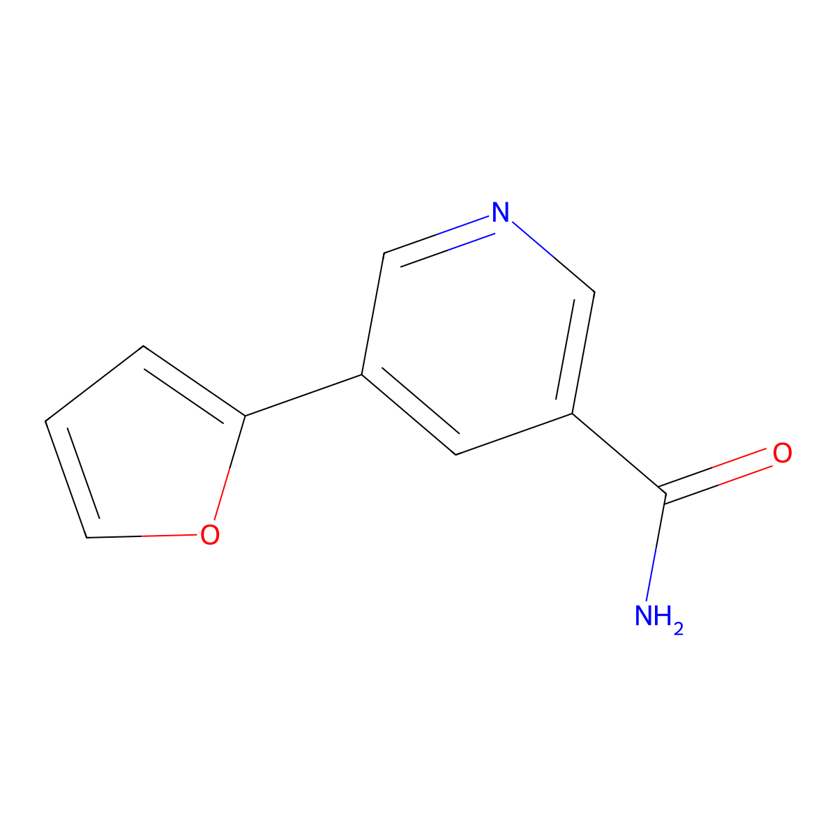 5-(Furan-2-yl)nicotinamide molecular structure, CAS 1346687-16-8