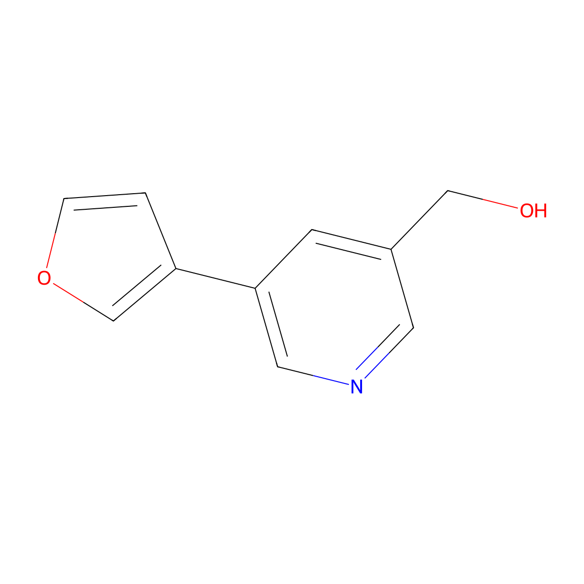 (5-(Furan-3-yl)pyridin-3-yl)methanol molecular structure, CAS 1346687-20-4