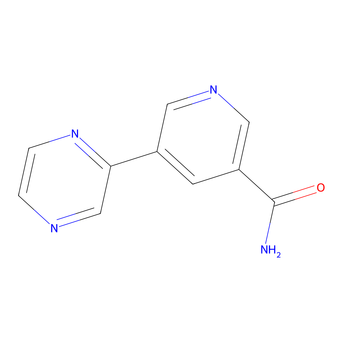 5-(Pyrazin-2-yl)nicotinamide molecular structure, CAS 1346687-24-8