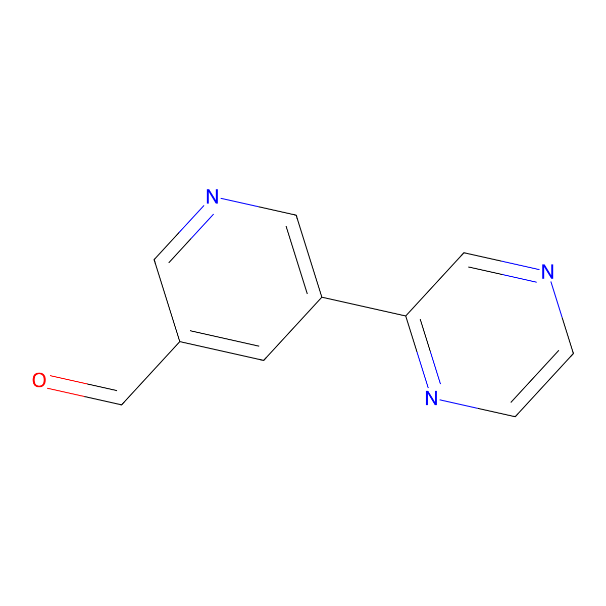 5-(Pyrazin-2-yl)nicotinaldehyde molecular structure, CAS 1346687-27-1
