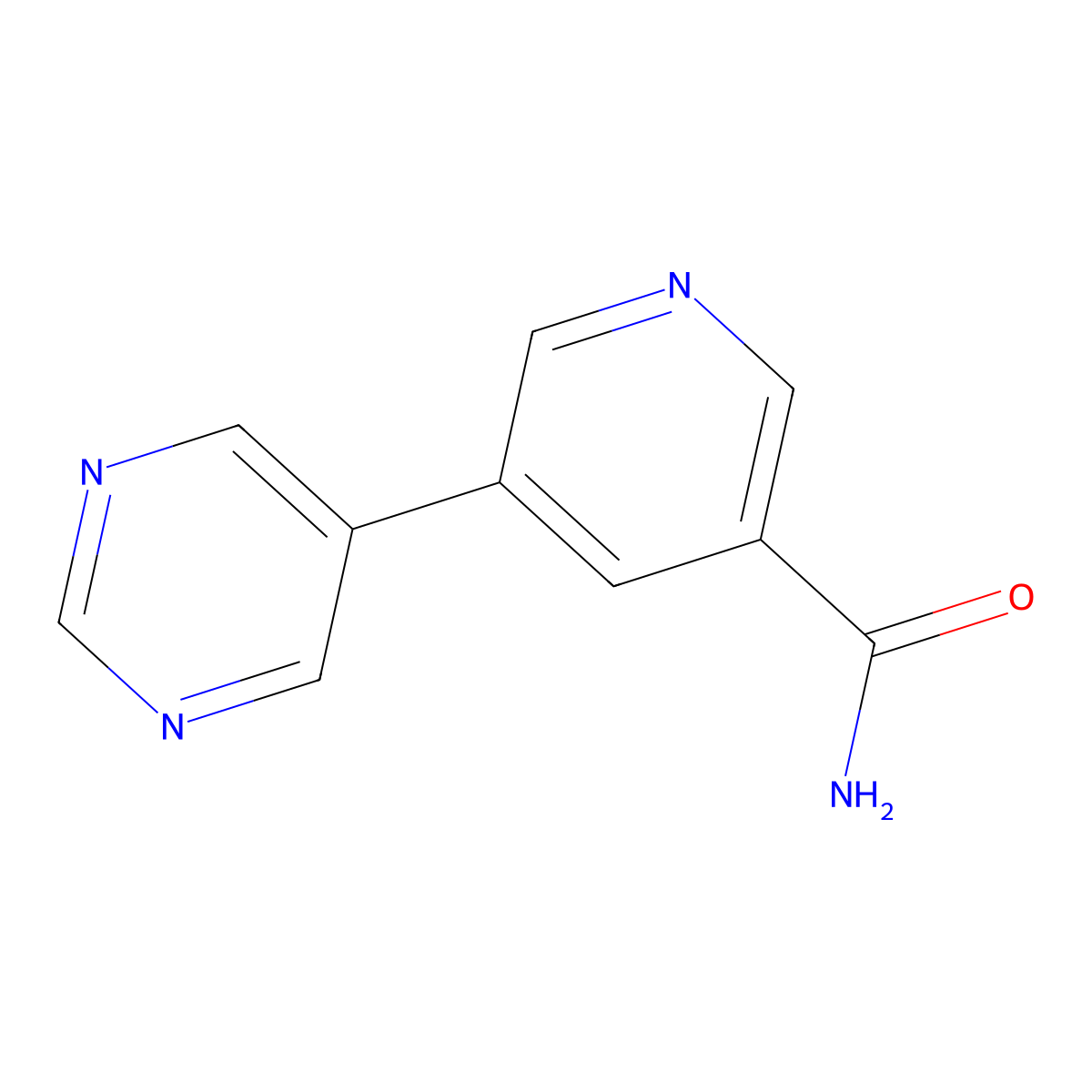 5-(Pyrimidin-5-yl)nicotinamide molecular structure, CAS 1346687-33-9